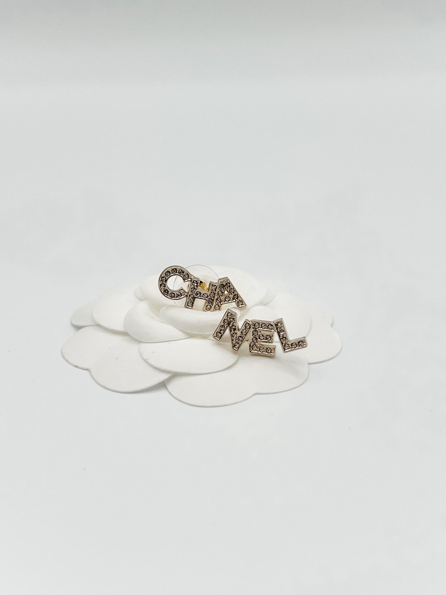 CHA NEL Stud Earrings