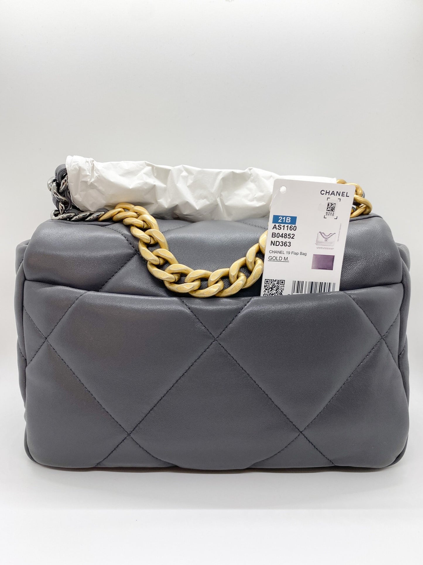Chanel 19 Dark Grey in Small