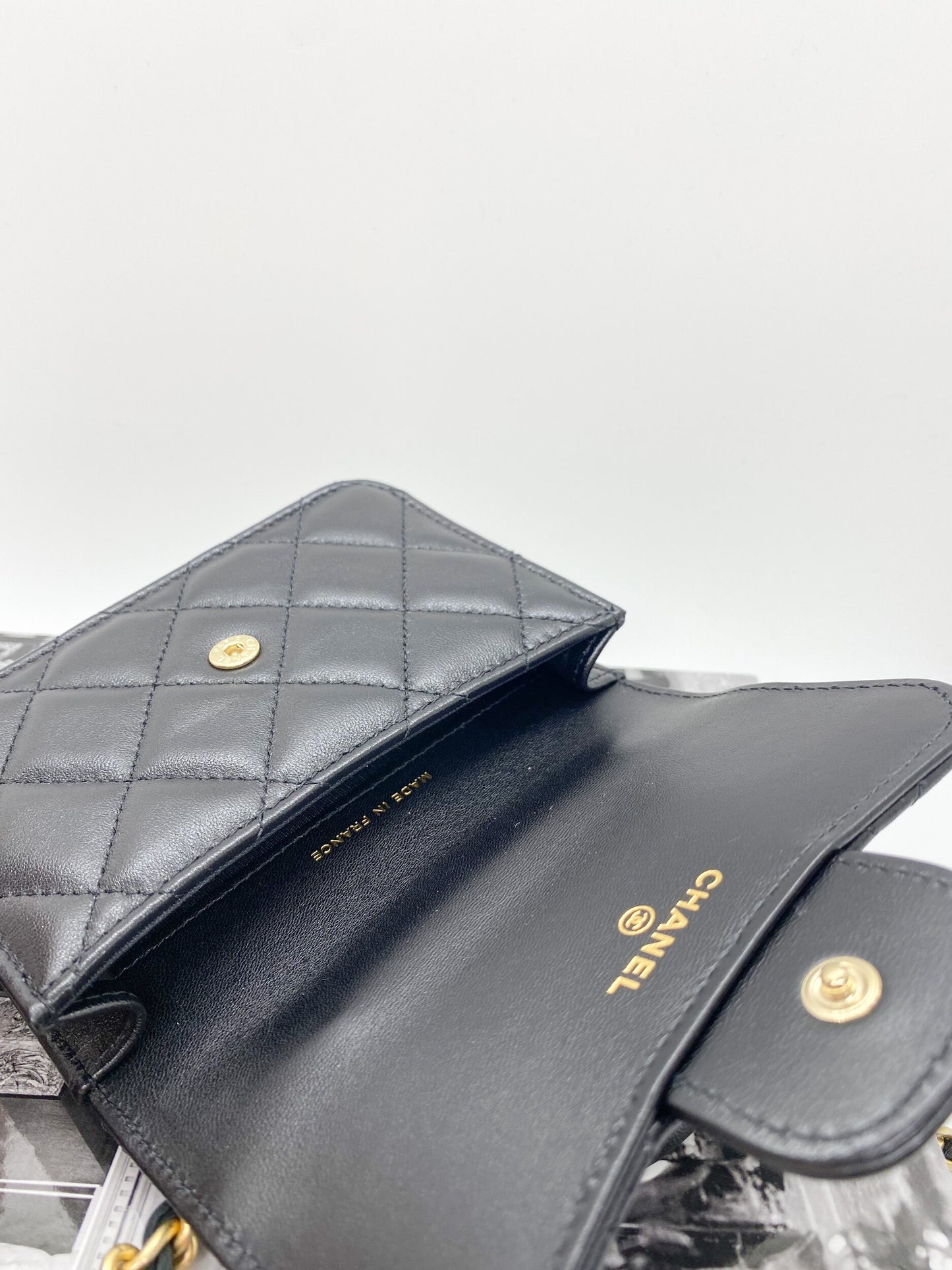 Chanel Flap Coin Purse (Black)