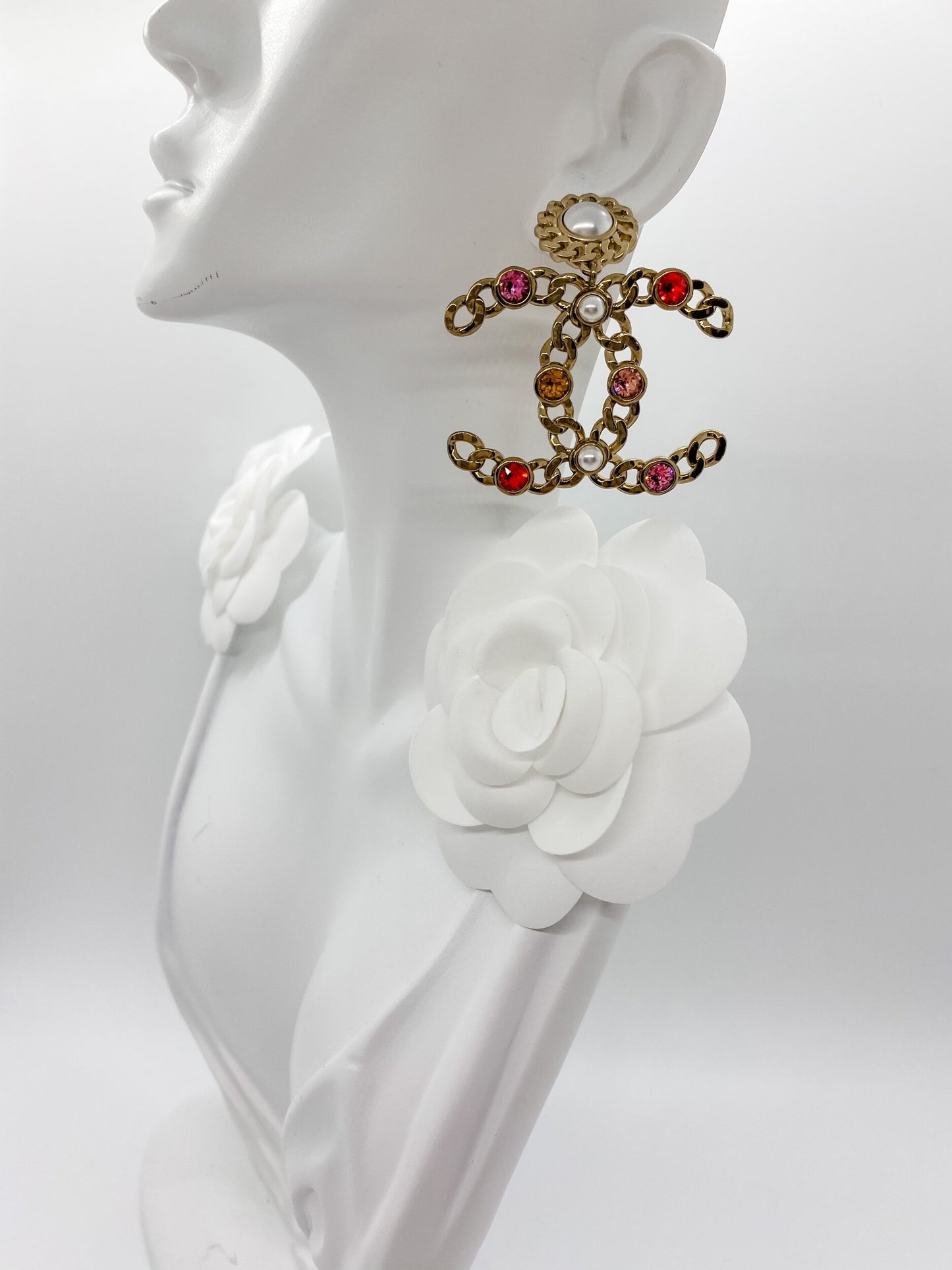 Chanel Statement Dangle Earrings