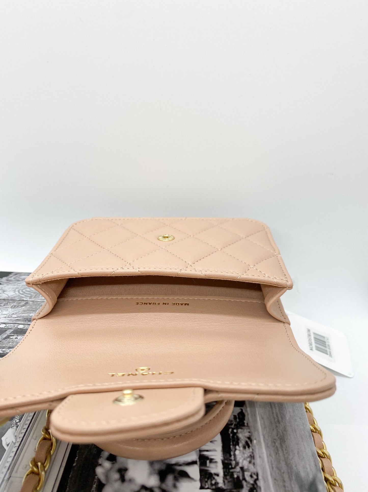 Chanel Flap Coin Purse (Beige)