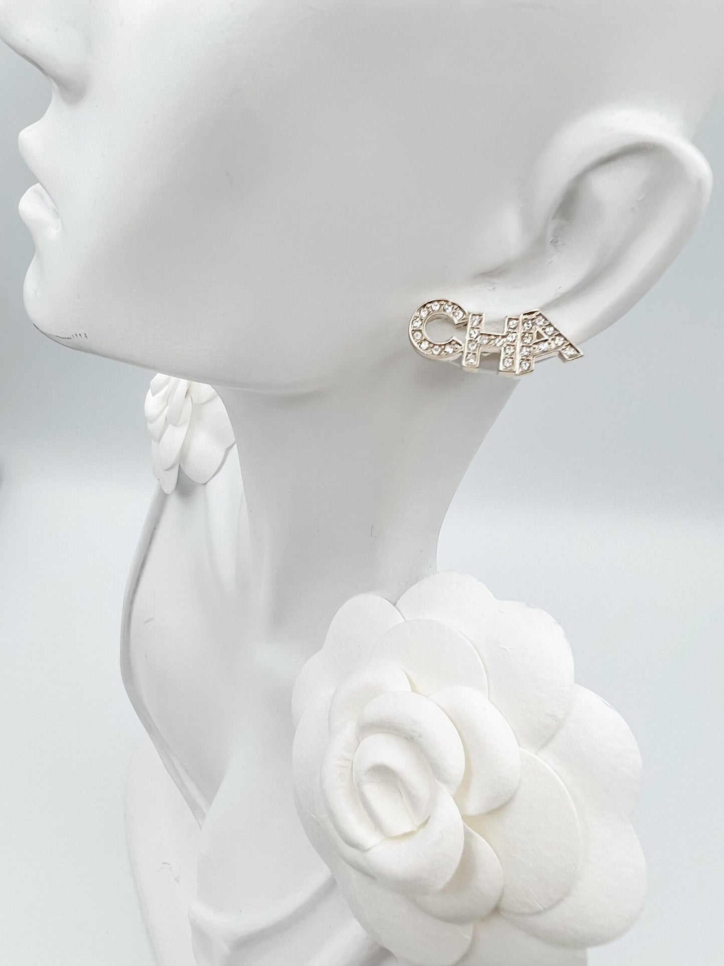 CHA NEL Stud Earrings