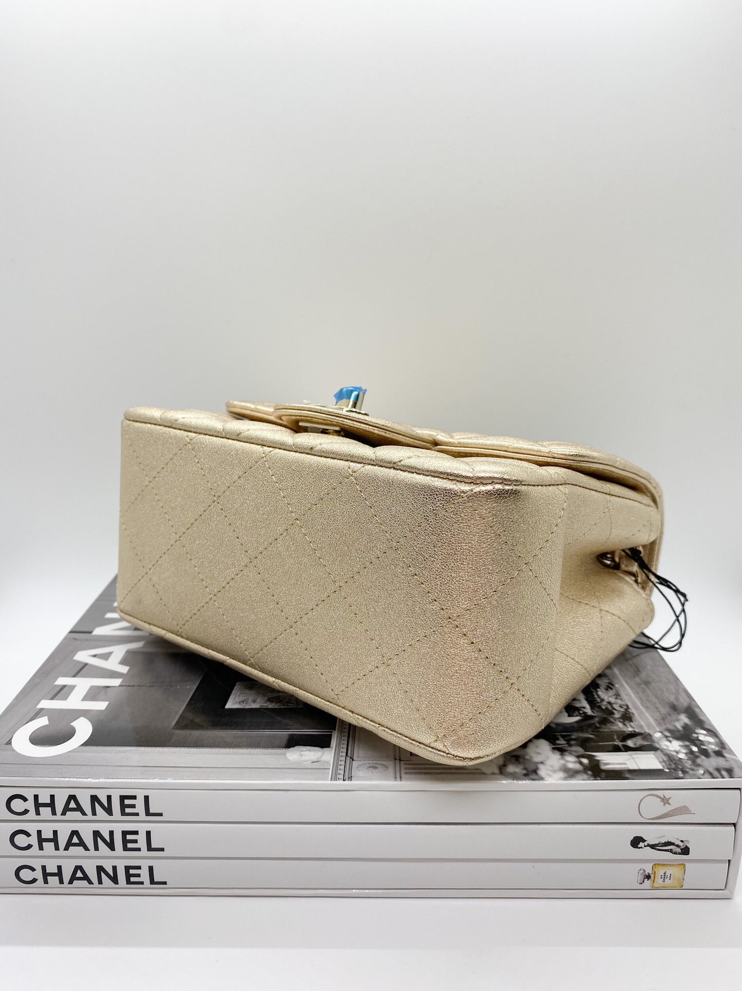 Chanel Gold Mini Square Classic Flap