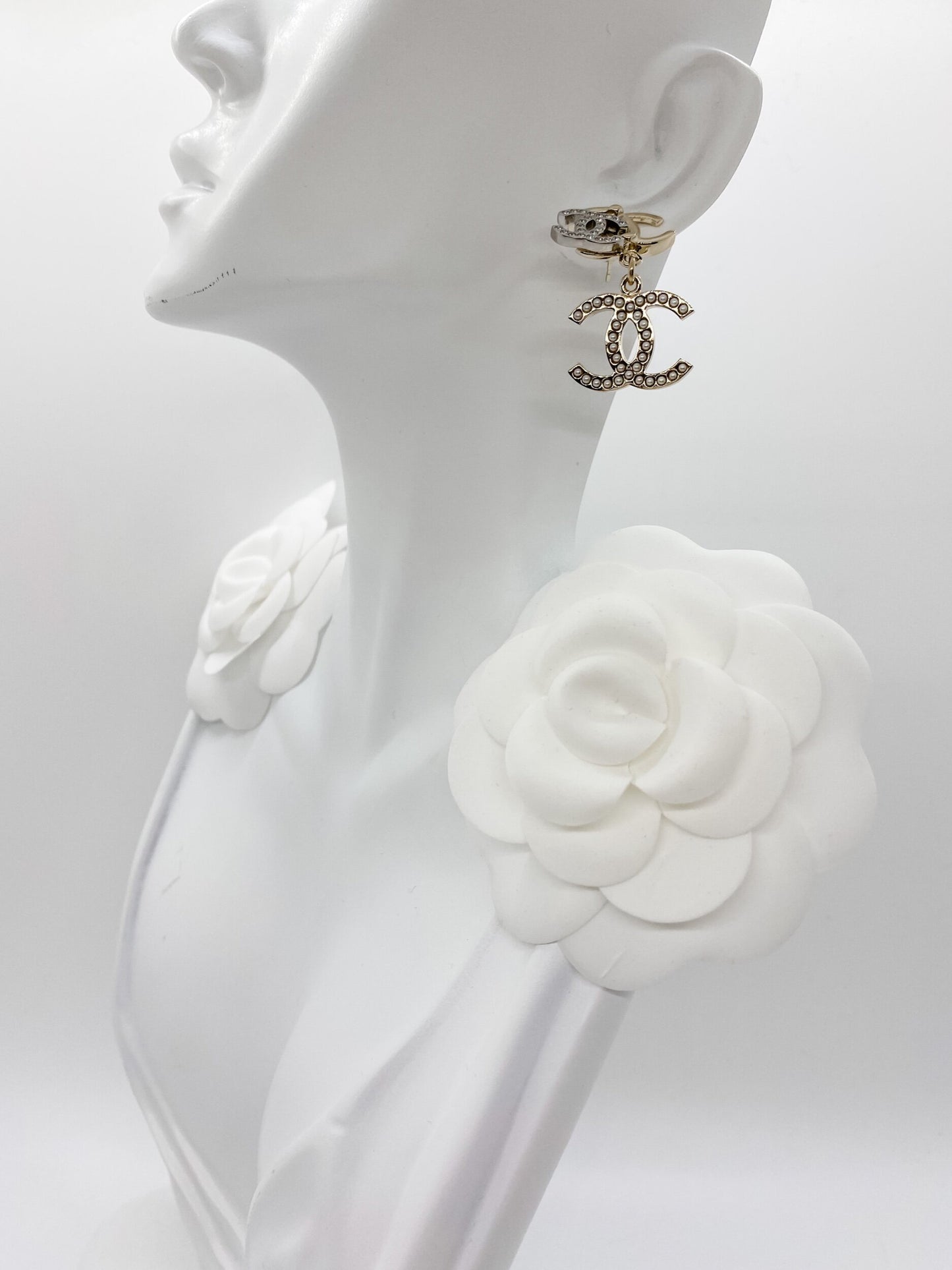 Chanel 3 Logo Stud Earrings
