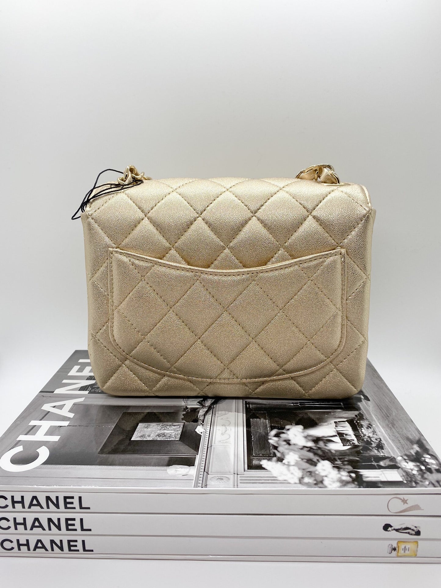 Chanel Gold Mini Square Classic Flap