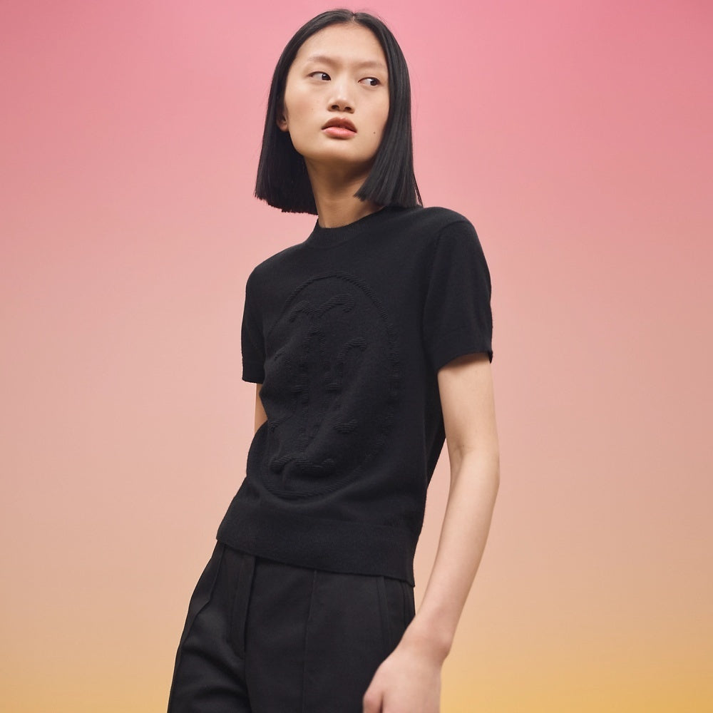 Hermes H-lift Short sleeve Sweater (Noir)