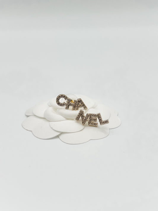 CHA NEL Stud Earrings