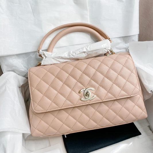 Chanel Coco Handle Medium/Large (Rose Clair)