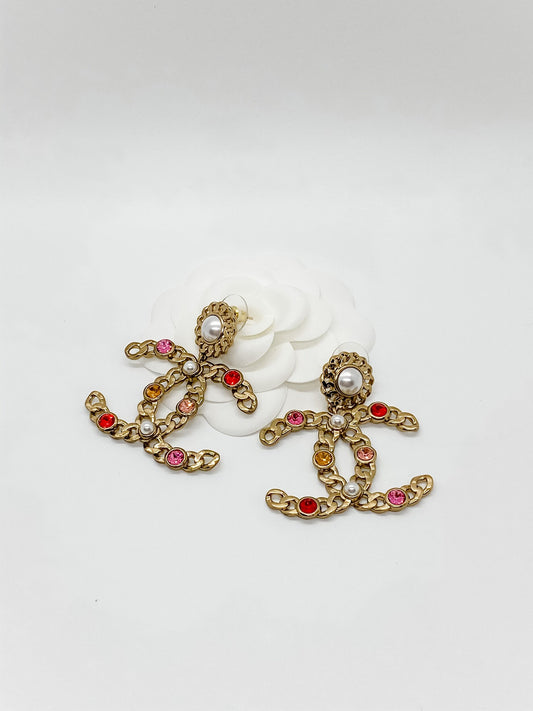 Chanel Statement Dangle Earrings