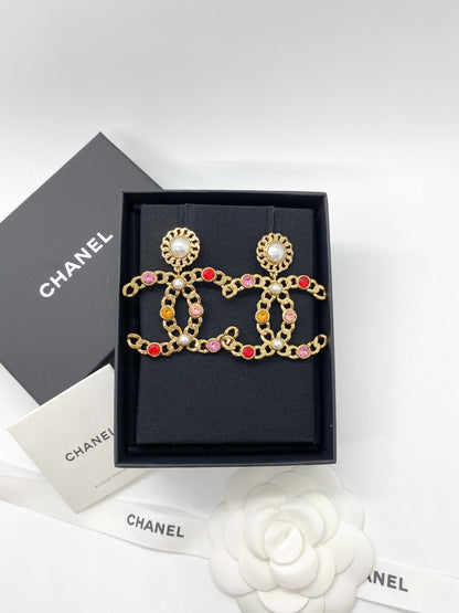 Chanel Statement Dangle Earrings