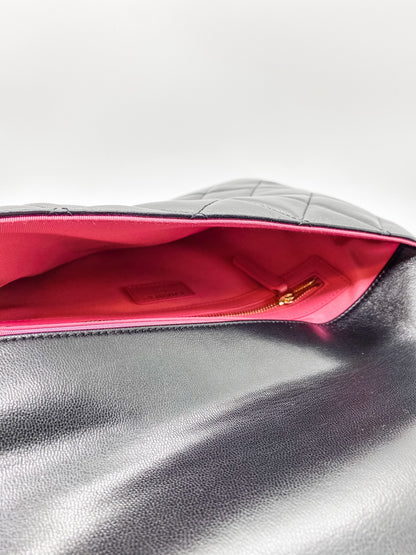 Chanel Black Lambskin Clutch