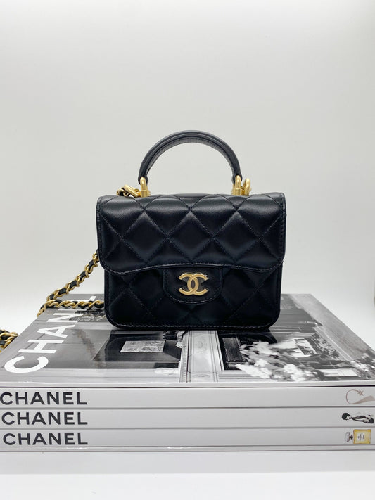 Chanel Flap Coin Purse (Black)