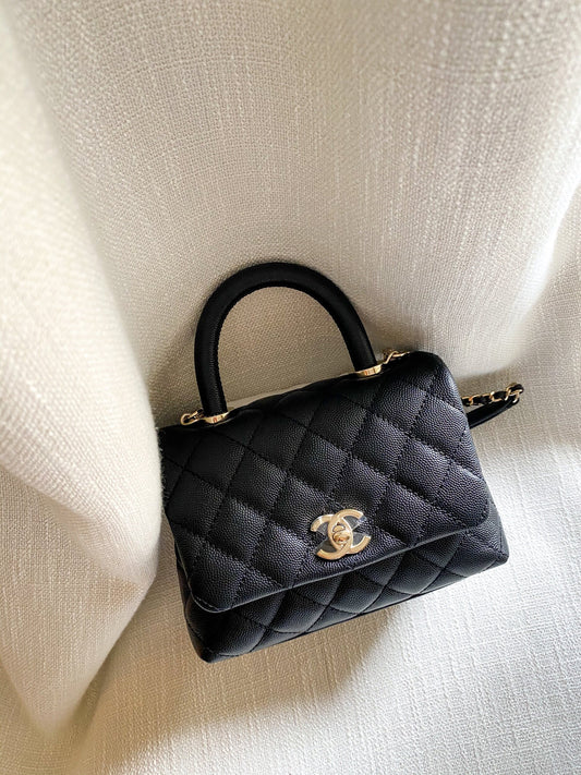 Chanel Black Extra Mini Coco Handle