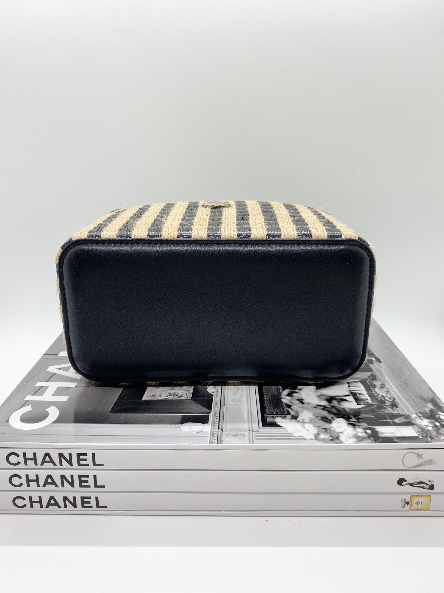 Chanel Raffia Vanity Bag (Black)