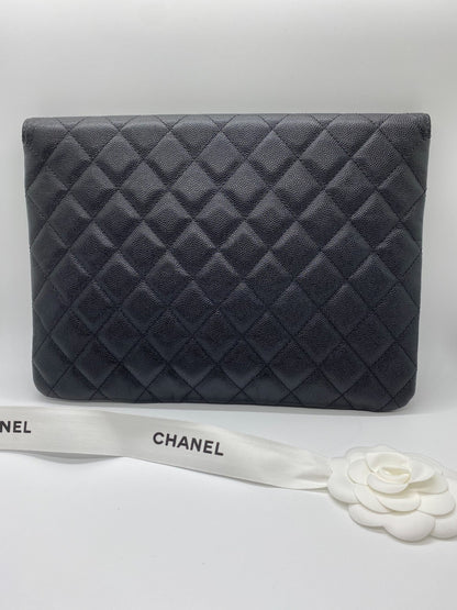 Chanel Black Caviar Clutch