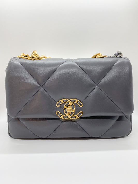 Chanel 19 Dark Grey in Small