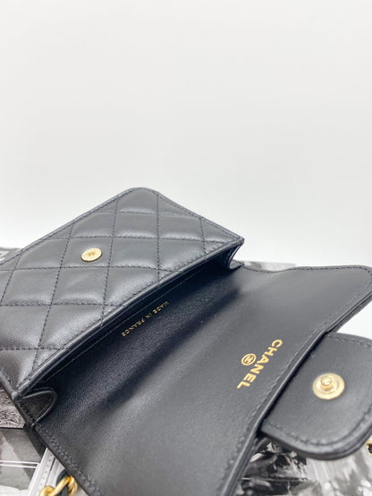 Chanel Flap Coin Purse (Black)