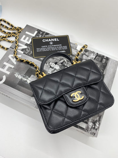 Chanel Flap Coin Purse (Black)