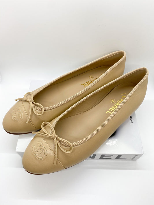 Chanel Ballerina in Beige Size 40.5