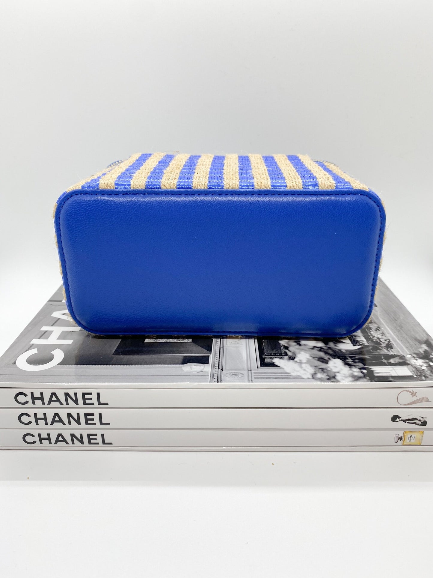 Chanel Raffia Vanity Bag (Blue)