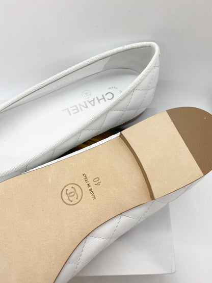 Chanel Ballerina in White Size 40