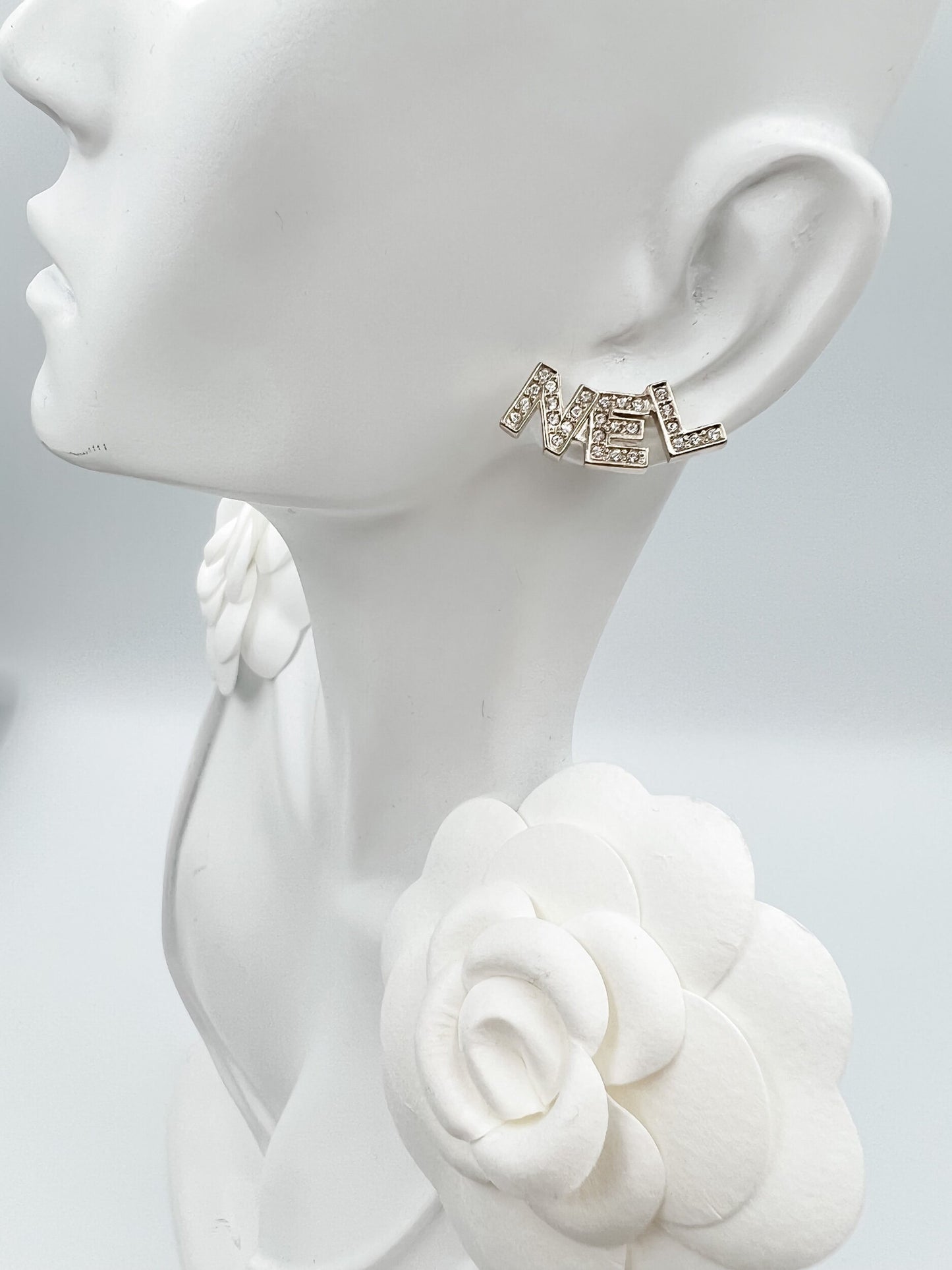 CHA NEL Stud Earrings