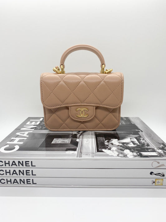 Chanel Flap Coin Purse (Beige)