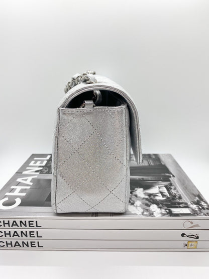 Chanel Silver Mini Rectangle Flap