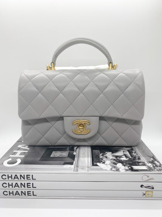 Chanel Classic Top Handle (Grey)