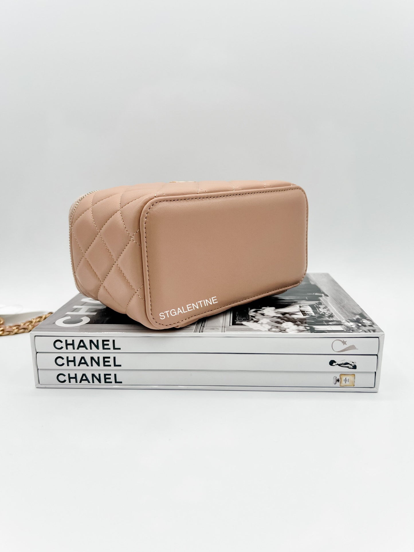 Chanel Vanity Bag with Top Handle (Beige)