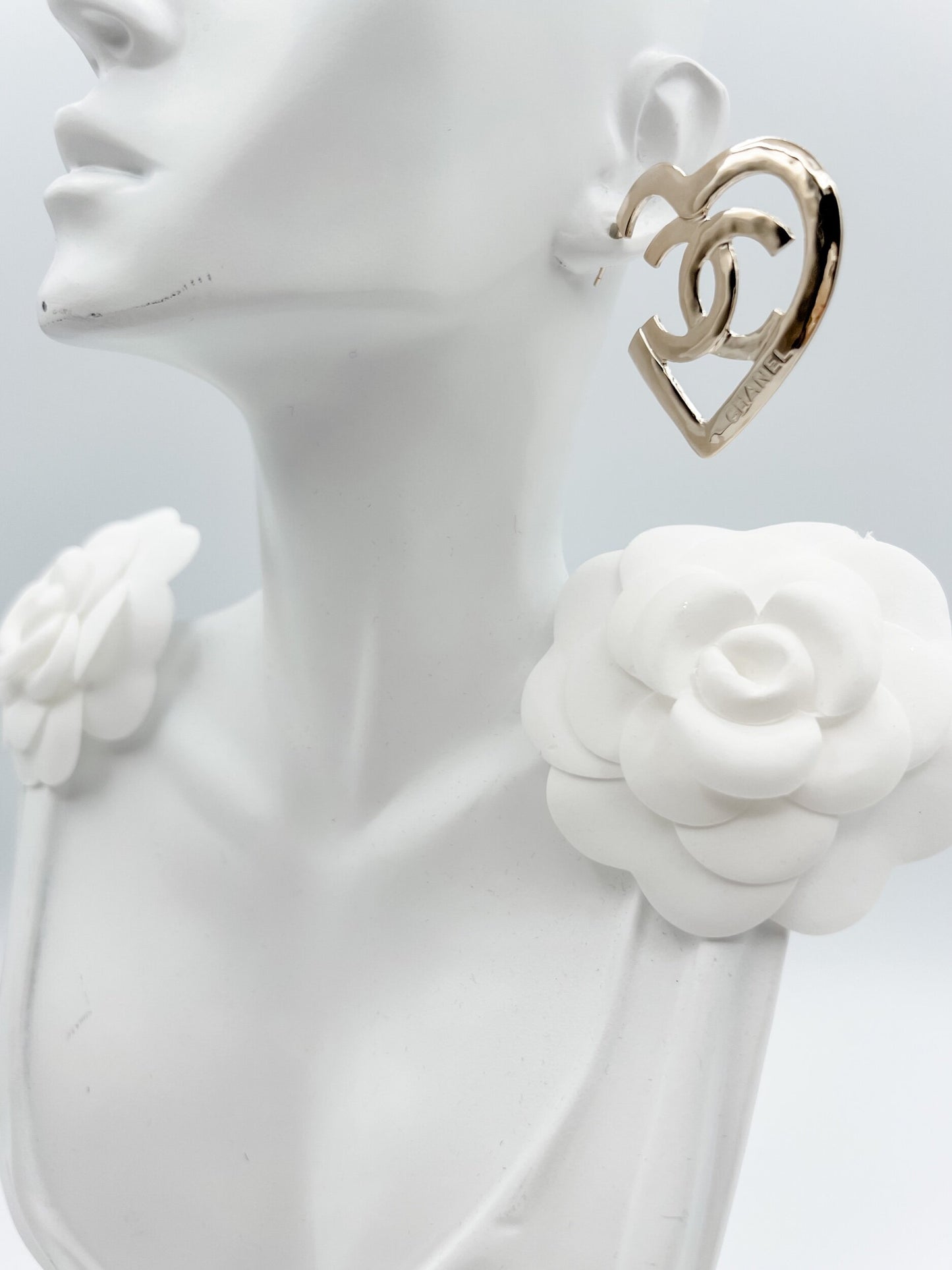 Chanel Statement Heart Earrings