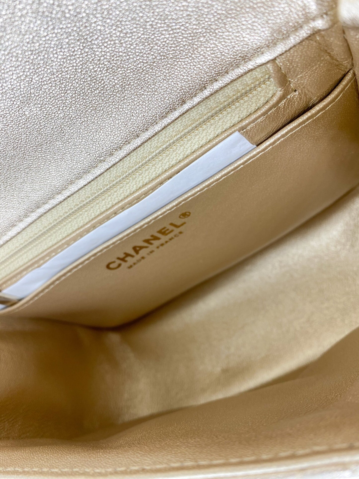 Chanel Gold Mini Square Classic Flap