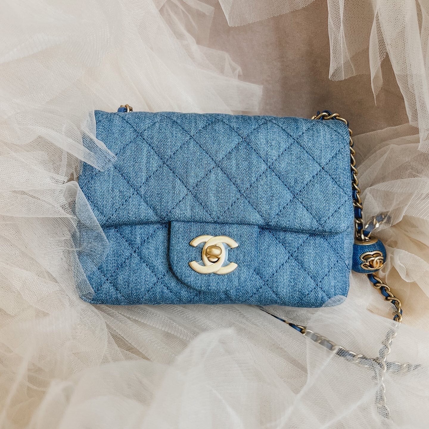 Chanel Denim Pearl Crush (Square)