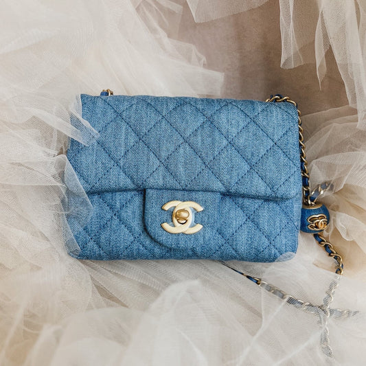 Chanel Denim Pearl Crush (Square)
