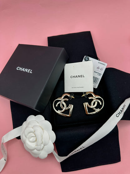Chanel Statement Heart Earrings